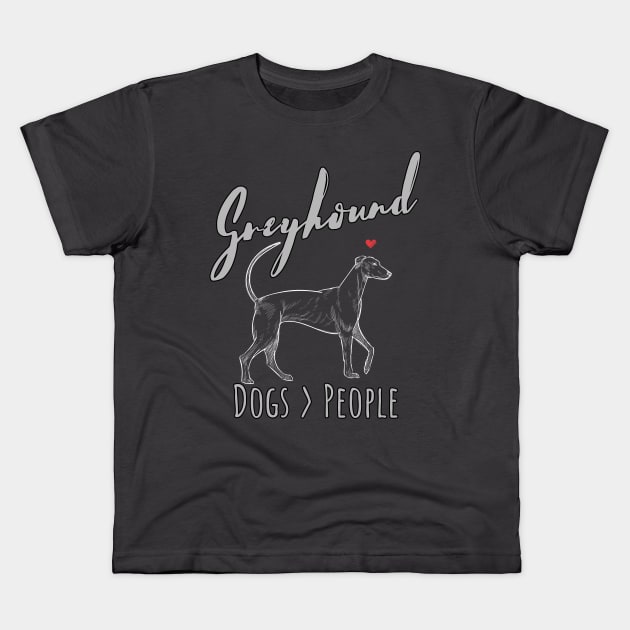Greyhound - Dogs > People Kids T-Shirt by JKA